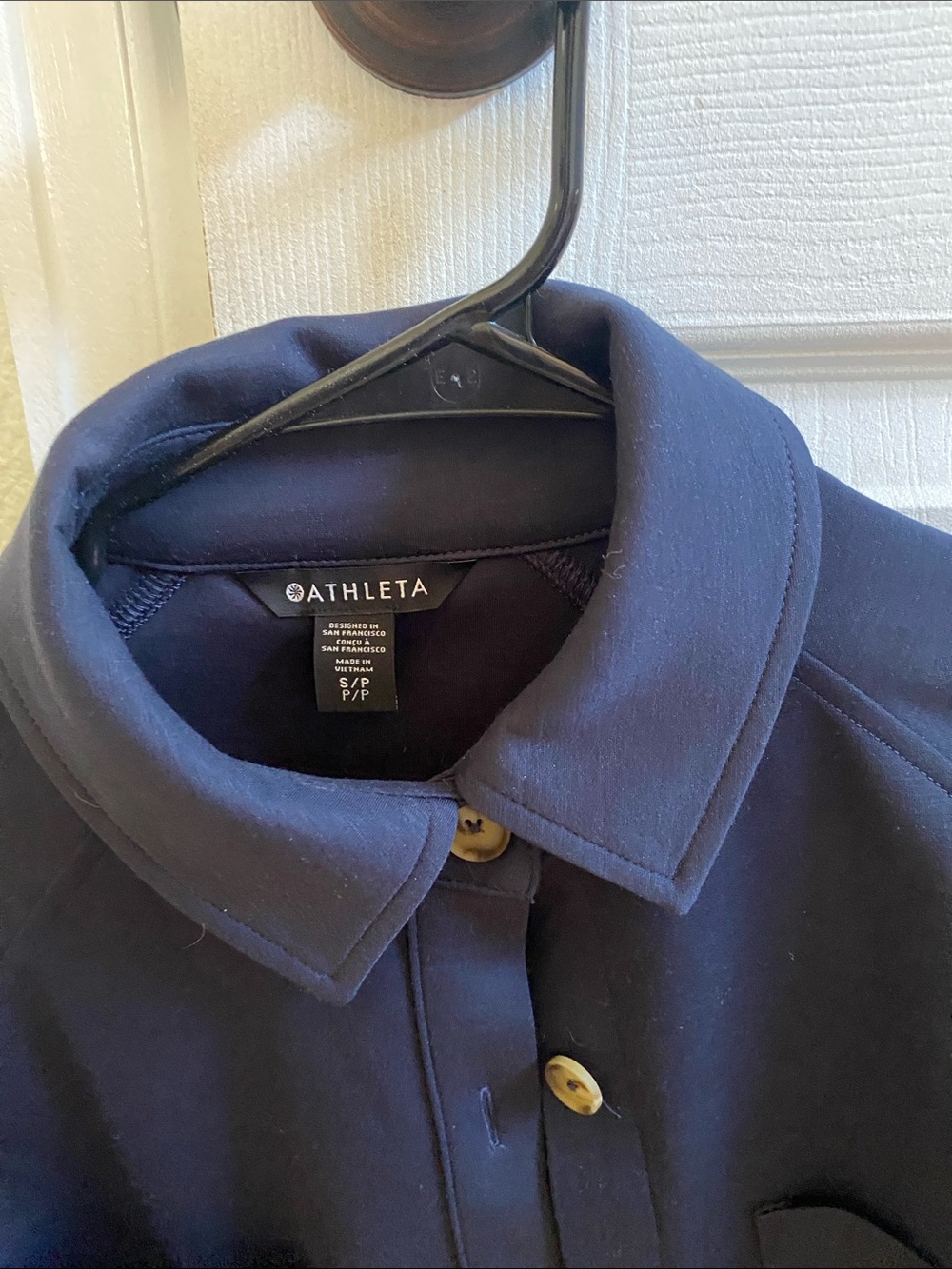 Athleta Dark Navy allure shirt small petite - Picture 3 of 7